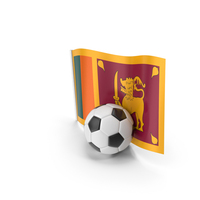 Sri Lanka Flag With Foot Ball PNG & PSD Images