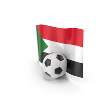 Sudan Flag With Foot Ball PNG & PSD Images