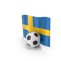 Sweden Flag With Foot Ball PNG & PSD Images