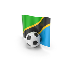Tanzania Flag With Foot Ball PNG & PSD Images