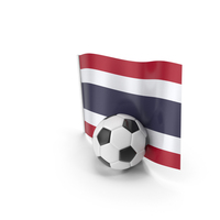 Thailand Flag With Foot Ball PNG & PSD Images