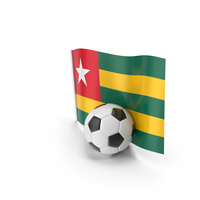 Togo Flag With Foot Ball PNG & PSD Images