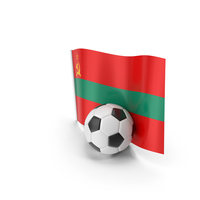 Transnistria Flag With Foot Ball PNG & PSD Images