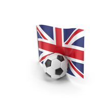 United Kingdom Flag With Foot Ball PNG & PSD Images