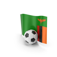 Zambia Flag With Foot Ball PNG & PSD Images