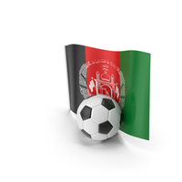 Afghanistan Flag With Foot Ball PNG & PSD Images