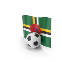 Dominica Flag With Foot Ball PNG & PSD Images