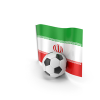 Iran Flag With Foot Ball PNG & PSD Images