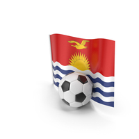 Kiribati Flag With Foot Ball PNG & PSD Images