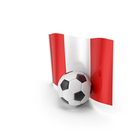 Peru Flag With Foot Ball PNG & PSD Images
