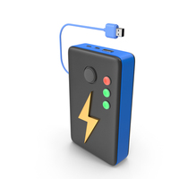 Cartoon Blue Powerbank PNG & PSD Images