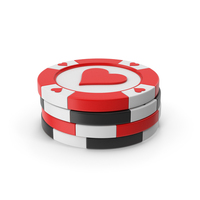 Casino Chips Stack Heart PNG & PSD Images