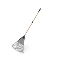 Leaf Rake With Wood Handle PNG & PSD Images