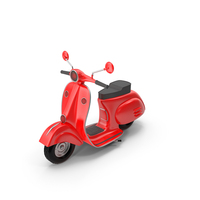 Cartoon Scooter Red PNG & PSD Images