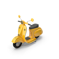 Cartoon Scooter Yellow PNG & PSD Images