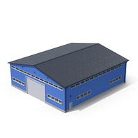 Blue Warehouse Industrial Building PNG & PSD Images