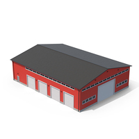 Red Industrial Building Warehouse PNG & PSD Images