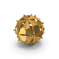 Decoration Ball With Small Balls Icon Gold PNG & PSD Images