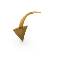 Rounded Sharp Arrow Icon Gold PNG & PSD Images