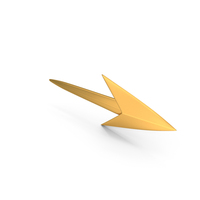 Sharp Edges Side Arrow Icon Gold PNG & PSD Images