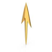 Sharp Edges Up Arrow Icon Gold PNG & PSD Images