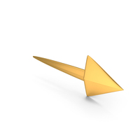 Side Sharp Edges Arrow Icon Gold PNG & PSD Images