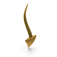 Waved Down Arrow Icon Gold PNG & PSD Images