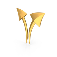 Two Way Side Arrows Icon Gold PNG & PSD Images