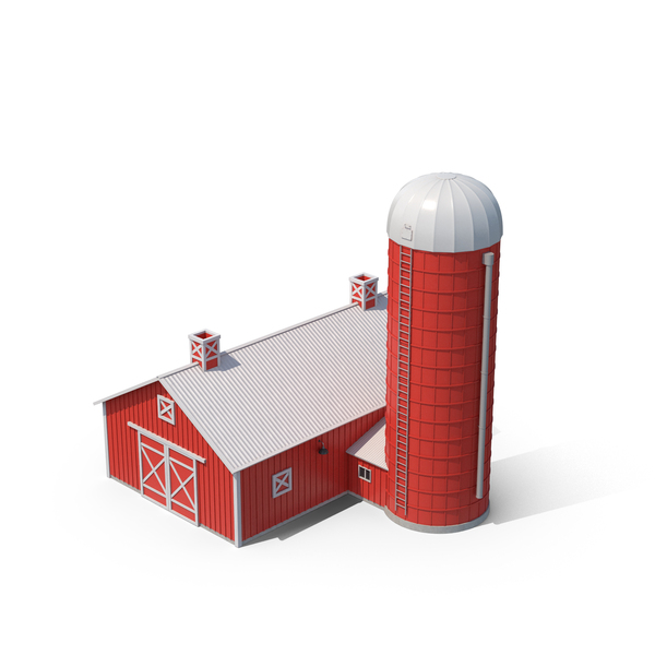 Red Barn Silo PNG & PSD Images
