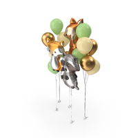 Foil Animal Balloons PNG & PSD Images