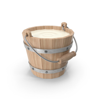 Wooden Milk Bucket PNG & PSD Images