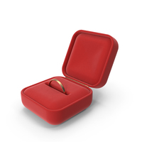 Open Red Ring Box With Gold Ring PNG & PSD Images