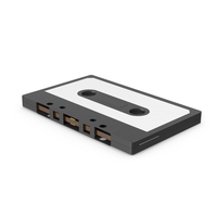 Cassette Flat Black Side PNG & PSD Images