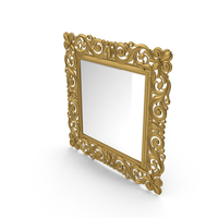 Gold Square Mirror PNG & PSD Images
