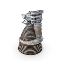 Rocket Engine F-1 With Intricate Piping PNG & PSD Images