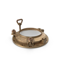 Worn Vintage Ship Porthole Brass PNG & PSD Images