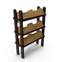 Wooden Display Stand With Crates PNG & PSD Images