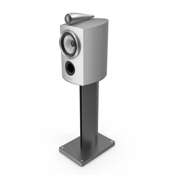 Bowers & Wilkins 805 D3 Satin White On FS 805 D3 Silver PNG & PSD Images