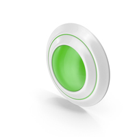 White And Green Button PNG & PSD Images