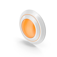 White And Orange Button PNG & PSD Images