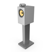 Bowers & Wilkins CM6 S2 Satin White on stand PNG & PSD Images