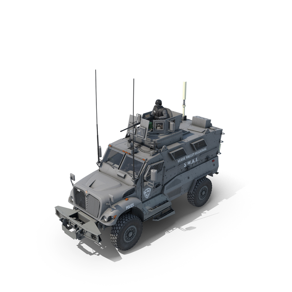 SWAT Armored Vehicle Grey With Officers PNG & PSD Images
