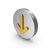 Metal Arrow Down Icon PNG & PSD Images