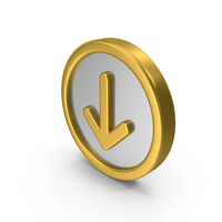 Metal Arrow Down Icon PNG & PSD Images