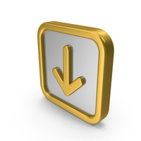 Metal Arrow Down Icon PNG & PSD Images
