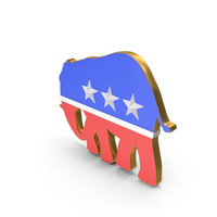 Republican Party Attack Gold Frame USA PNG & PSD Images