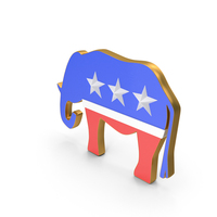 Republican Party Design Gold Frame USA PNG & PSD Images