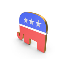 Republican Party Gold Frame USA PNG & PSD Images