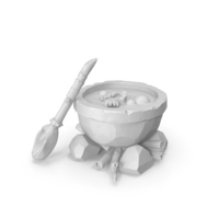 Stylized Cauldron Grey PNG & PSD Images