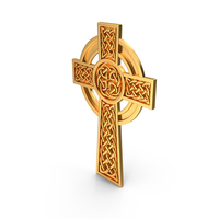 Celtic Cross Gold PNG & PSD Images